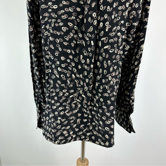 M.M. LAFLEUR Silk Button Down Collared Long Sleeve Blouse Top Size XL - Picture 12 of 13